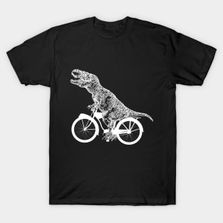 Funny Dinosaurs Ride Bicycles T-Shirt